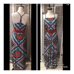Emma And Michele Maxi Dress W/belt